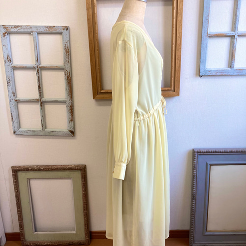 セール価格☆大人の透け感❤️シースルーシフォン素材ロング