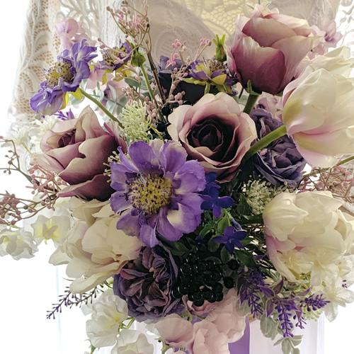 ウェディングブーケ チューリップ アーティフィシャルフラワー 造花 チューリップ ウェディングブーケ＆ブートニア【造花】 アーティ