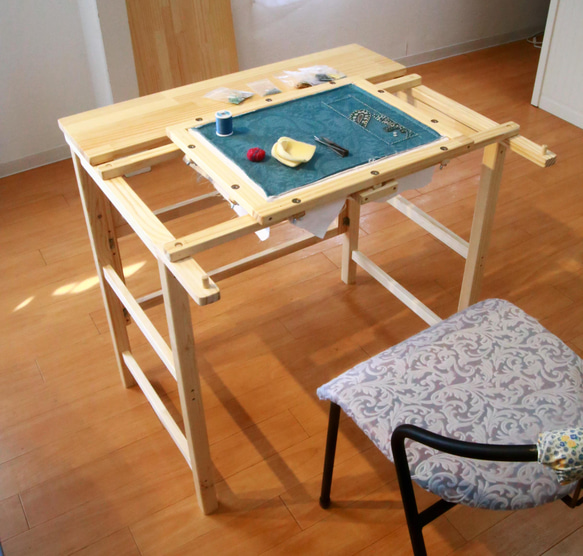 刺繍デスク D65【刺繍枠バー4800・ハーフテーブル3000付属】＃エディ