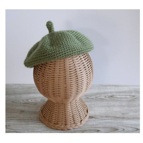 コットンベレー帽　ニット帽　どんぐり帽子 コットンベレー帽ニット帽どんぐり帽子