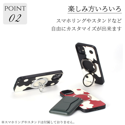 iphone ケース レザー 花柄 本革 大人かわいい モノクロ 山羊革 楽天市場】iphone14 ケース レザー iphone14Pro iphone14Plus