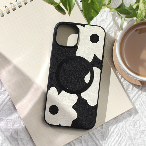 iphone ケース レザー マグセーフ対応 本革 花柄 ゴールド 女性 iphone15 ケース レザー 花柄 iphone15Pro iphone15Plus