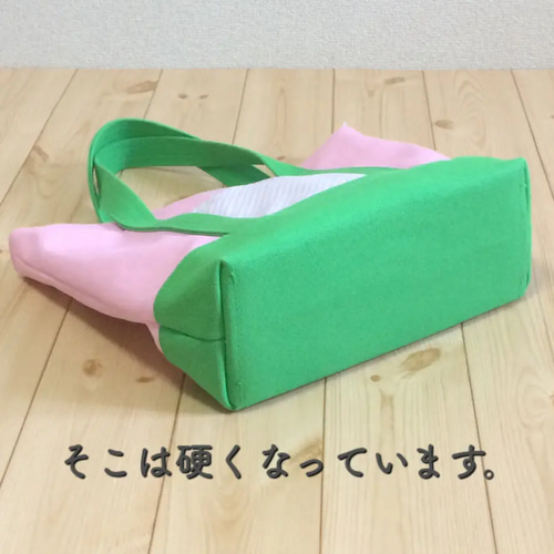 ハンドメイド•トートバッグ•手提げバッグ•グリーン•ドット柄