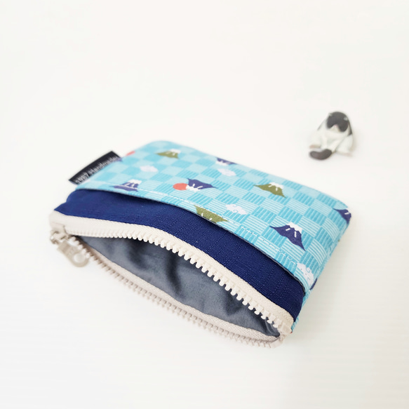 【小富士山-(深藍)】 HOT!!! 日系感 零錢包 拉鏈袋 交換禮物 第6張的照片