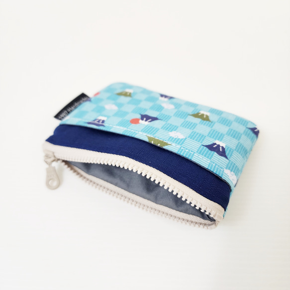 【小富士山-(深藍)】 HOT!!! 日系感 零錢包 拉鏈袋 交換禮物 第5張的照片