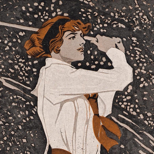 NO.54】ゴルフをする女性インテリアアートポスター☆おしゃれレトロ