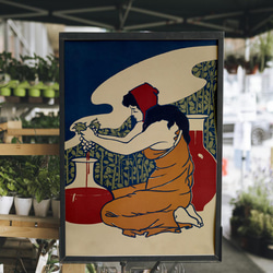 【NO.56】ワイン造りをする女性インテリアアートポスター☆葡萄ヴィンテージアンティーク★ハガキA5B5B4A4A3A2 8枚目の画像