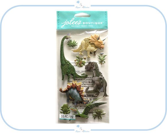 EJ49 JOLEE'S 3Dシール dinosaur ダイナソー デザイン 立体 ステッカー
