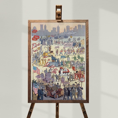 NO.58】アメリカデモ隊のインテリアアートポスター☆ヴィンテージ