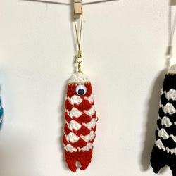 <合計販売数29点>子供の日　端午の節句飾り　鯉のぼり 編みぐるみガーランド(5個セット) 9枚目の画像