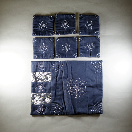 ＜けいこ様オーダー＞ハンドメイド刺繍3点 京縁起】 社章刺繍額 - 慶 金糸コース オーダーメイド 社章額