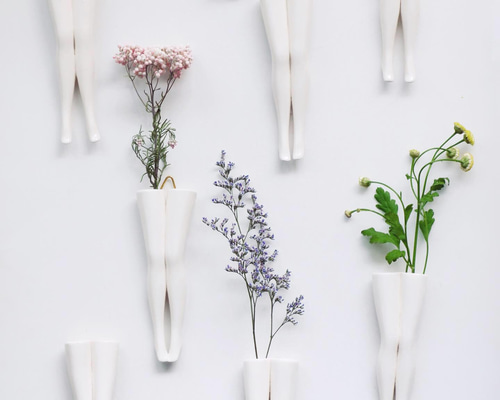 四脚 花瓶 legs vase 一点一点性格が違う、おみ足一輪挿し 一輪挿し・花瓶