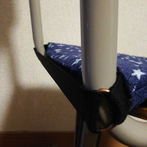 防災頭巾カバー 座布団 ゴム替え可 正方形 青星 防災頭巾カバー