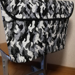 防災頭巾カバー 椅子の 背もたれ 用 白迷彩 防災頭巾カバー こめ(出品