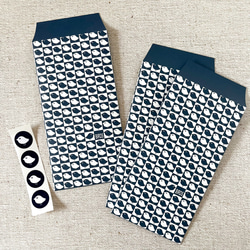 ポチ袋 １枚 80円 ぽち袋 大きいサイズのポチ袋】とり市松模様【3枚入り・シール付き】 ぽち袋