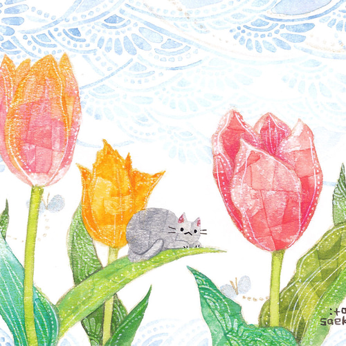 額装絵画☆アメリカで版画化☆花の絵 花 フラワー 版画 ブルー
