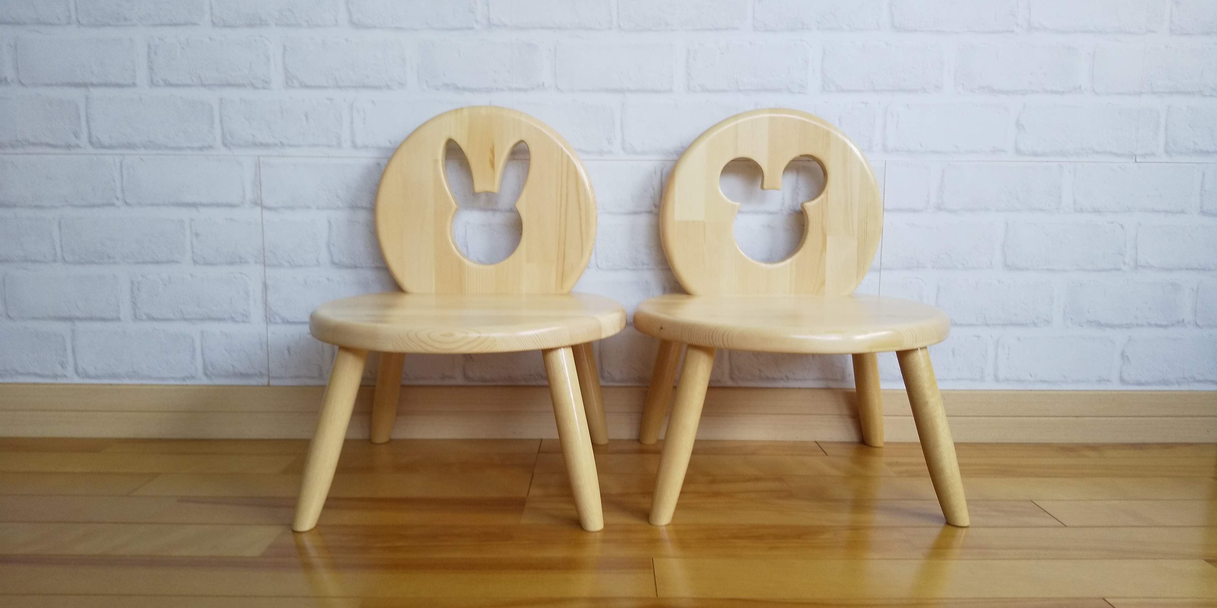 くまさん子供椅子ハンドメイド くまさんキッズチェア 国産 杉無垢 オイル塗装 素朴