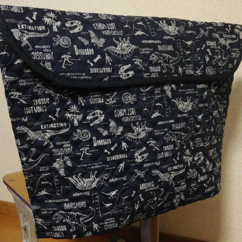 防災頭巾カバー グリーン×レザー HIRO 日本製 【 学校の椅子の