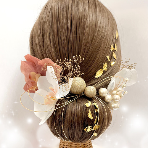 結婚式 髪飾り 胡蝶蘭 ウェディング ヘッドドレス 卒業式 成人式 和装