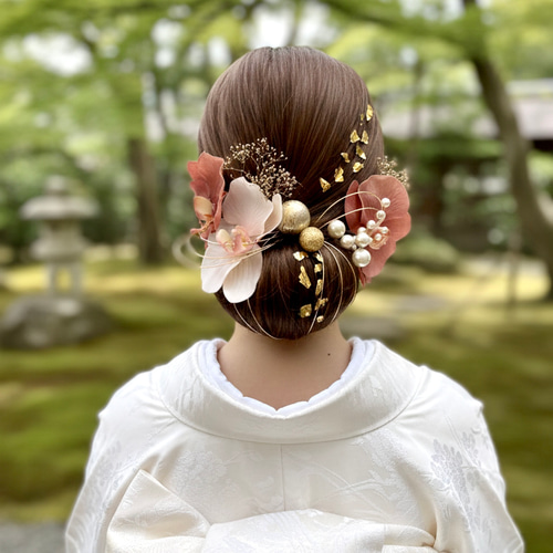 結婚式 髪飾り 胡蝶蘭 ウェディング ヘッドドレス 卒業式 成人式 和装