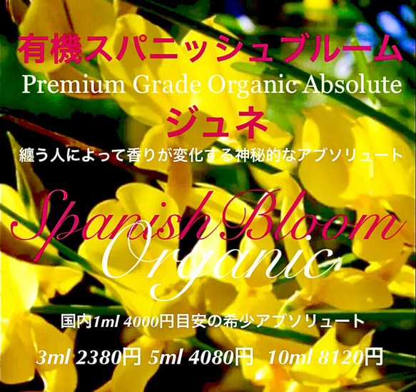 有機(USDAオーガニック)アブソリュートスパニッシュブルーム(ジュネ)3ml 1枚目の画像