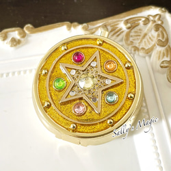 変身コンパクト風ピルケース〜月と星の魔法陣・レッド〜 その他ケース