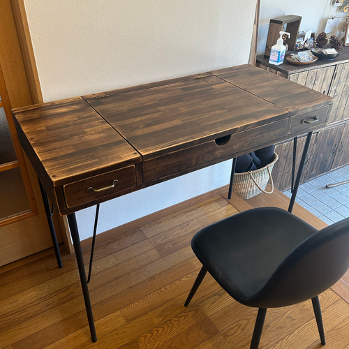 creema限定 人気商品 男前&アンティーク 机と兼用 ドレッサー 収納