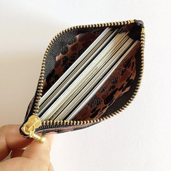 畳縁  硬幣錢包　名片夾　日式　傳統圖案　抹茶紅豆 第2張的照片