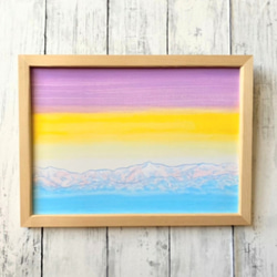 原画『あなたは素晴らしい2』ひまわり 空 テクスチャーアート ミニ