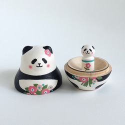 花束パンダ《親子セット》 2枚目の画像