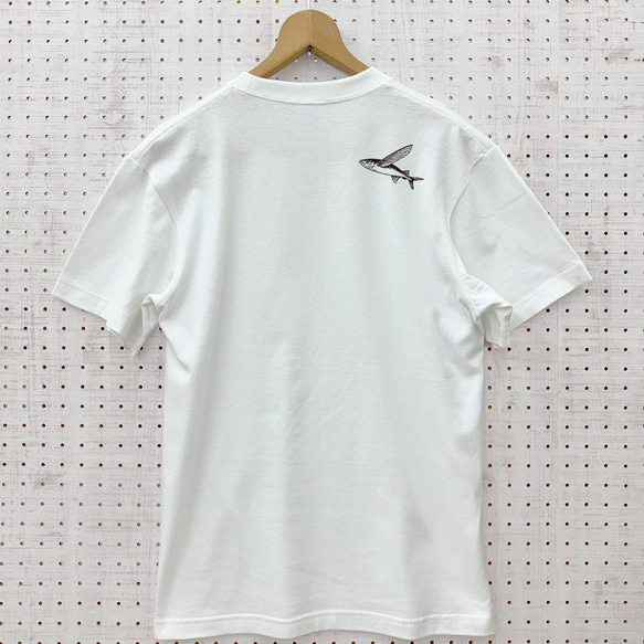 最大3日納期 さんま Ｔシャツ 選べるカラー 3色 白 紺 ベージュ メンズ レディース 半袖 ホワイト ネイビー 13枚目の画像