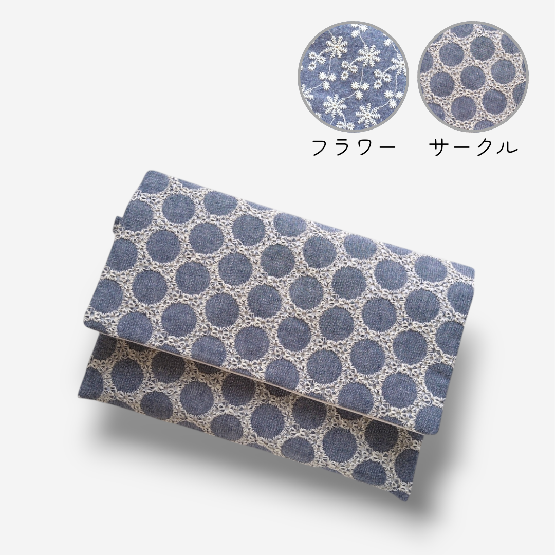 ダンガリー刺繍レース＊ 御朱印帳ケース 御朱印帳袋 御朱印帳