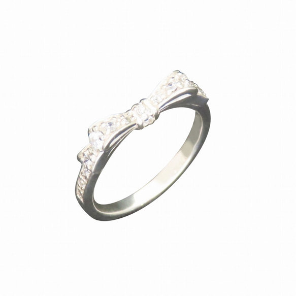 リボンリング 指輪 シルバー925 【刻印無料】 リボン リング シルバーアクセサリー シルバー レディース 女性 4枚目の画像