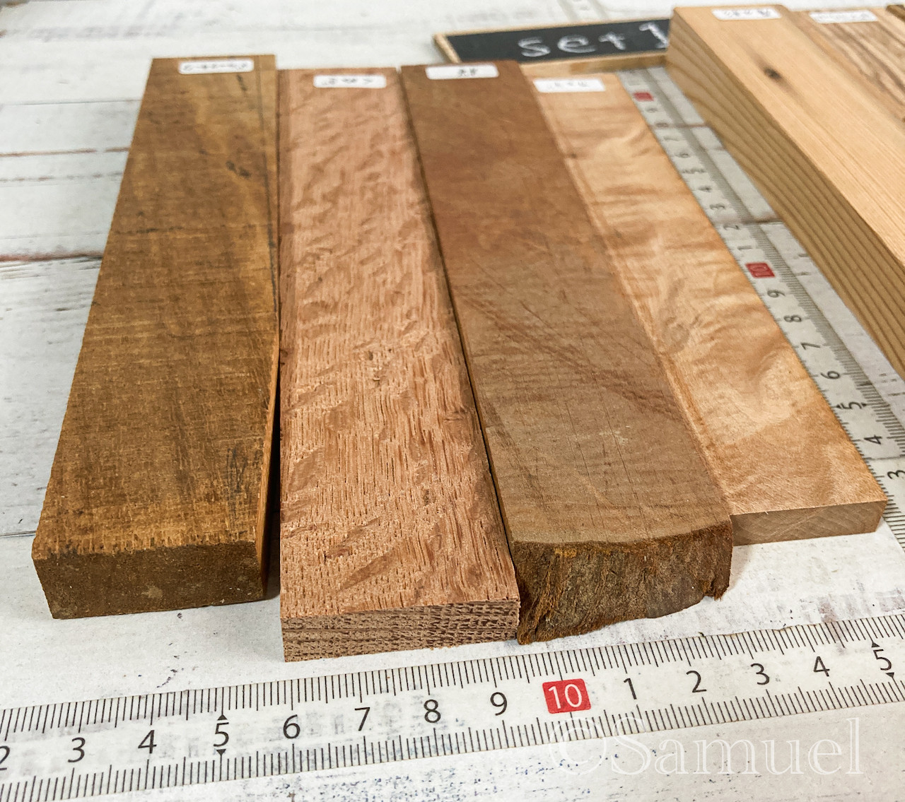 ◍四角柱『通におすすめプロものけぞる銘木セット』日本 世界の木 広葉樹 銘木 木材 WorldTreeWood C309