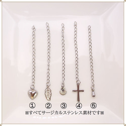 6ｍｍ極小桜＊ピンクシェル☆サージカルステンレスネックレス*N15 7枚目の画像
