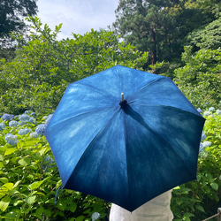 藍染　日傘　ハンドメイド 天然藍染】日傘 - KIRISHITAORI'S GALLERY | minne 国内最大級の