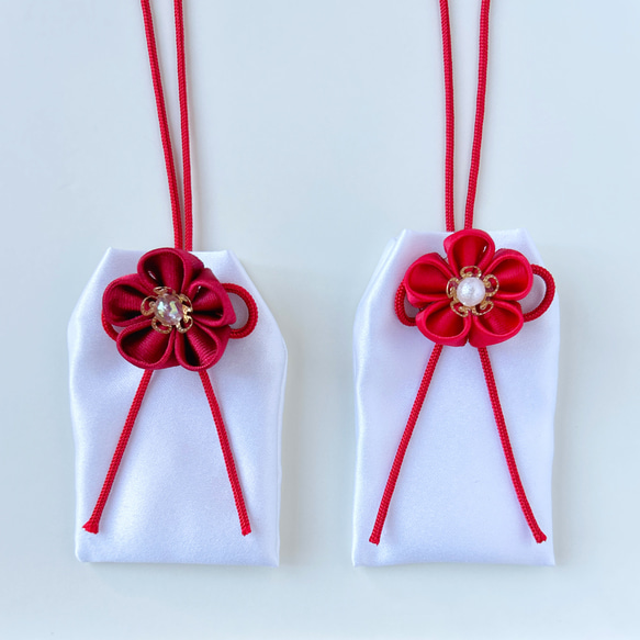 （赤い糸）元巫女が作る花のお守り袋 15枚目の画像