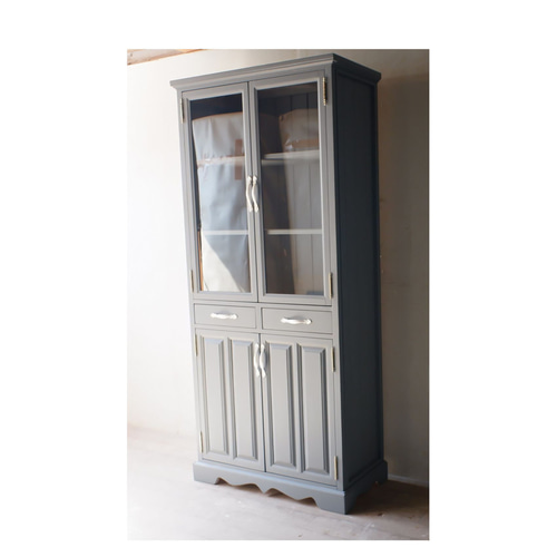 アーチホワイト（つや消しの白）の食器棚1 チェスト・キャビネット