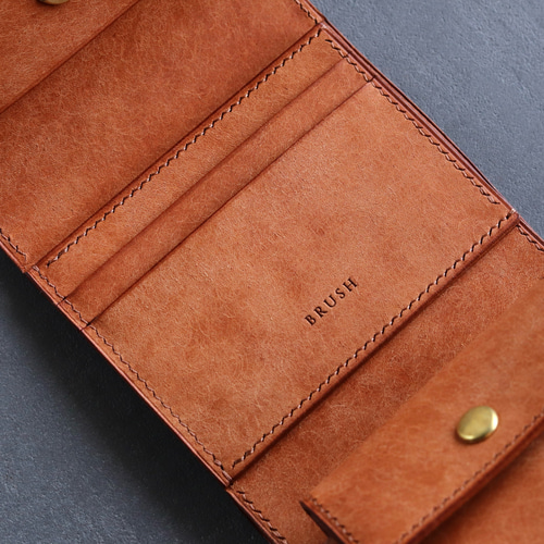 ミニウォレット / マルゴー【Ricco mini】 三つ折り財布 BRUSH