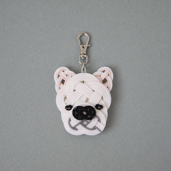 水引 フレンチブルドッグのチャーム【ホワイト】 バッグチャーム