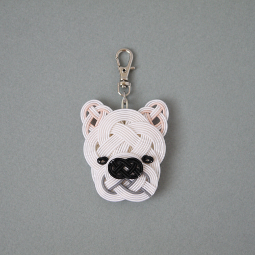 水引 フレンチブルドッグのチャーム【ホワイト】 バッグチャーム