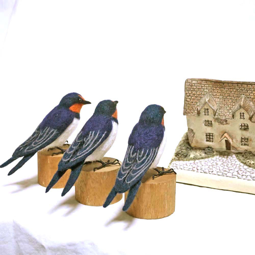 フランス アンティーク Bordeaux プレー トセット 小鳥 ツバメ