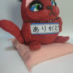 『福々しい猫さん』ありがとう　猫の縫いぐるみ　創作人形　プレゼント　レッドキャット　 11枚目の画像