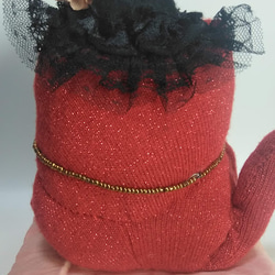 『福々しい猫さん』ありがとう　猫の縫いぐるみ　創作人形　プレゼント　レッドキャット　 8枚目の画像
