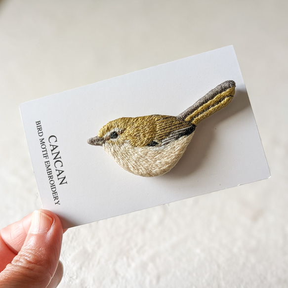 [特輯/電子郵件雜誌出版]日本鶯刺繡胸針春天野鳥 第4張的照片