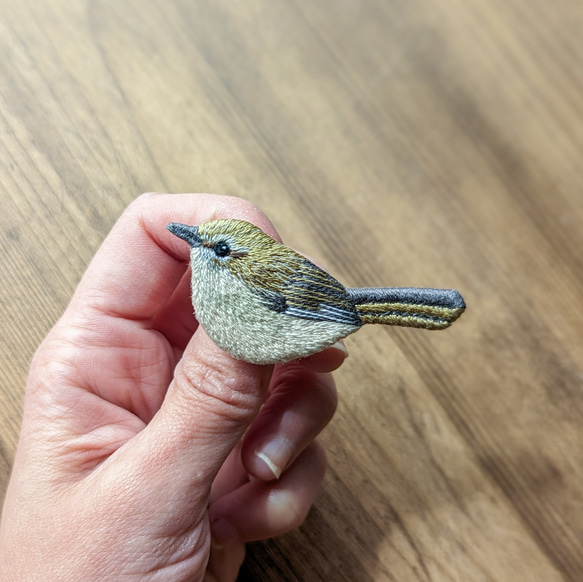 [特輯/電子郵件雜誌出版]日本鶯刺繡胸針春天野鳥 第3張的照片