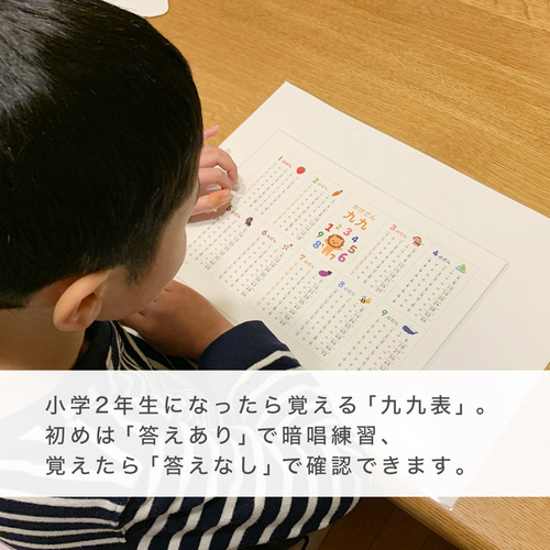 A4-九九表】A4サイズ「かけざん表」 知育ポスター 算数のお勉強 その他