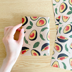アボカドの包装紙 10枚入 A4サイズ ラッピング デザインペーパー ブックカバー 野菜 グッズ おしゃれ プレゼント 6枚目の画像