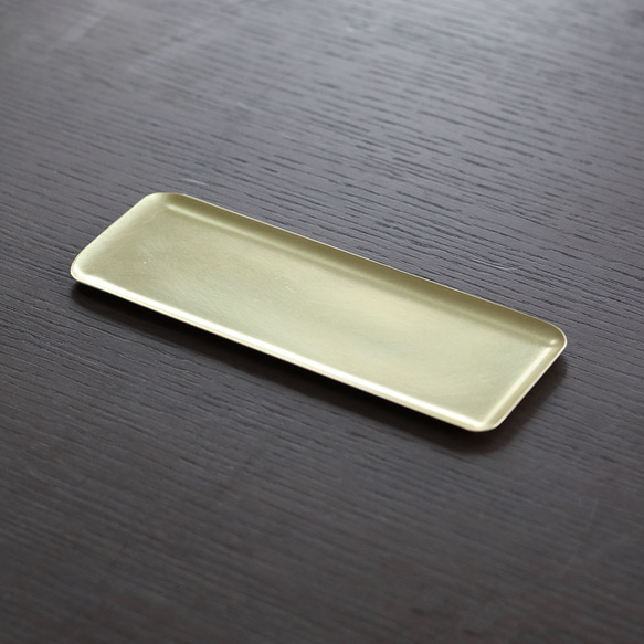 真鍮おしぼり皿　小　プレーン 3枚目の画像