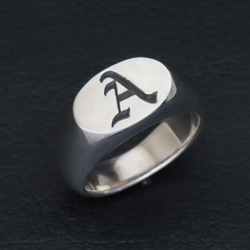 アルファベットリング A 指輪 シルバー925 【刻印無料】 アルファベット イニシャル オールドイングリッシュ 4枚目の画像